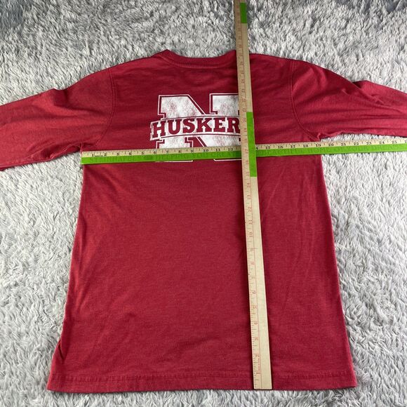 Nebraska Cornhuskers Shirt Mens Medium Red Black White Long Sleeve Tee - Picture 6 of 8